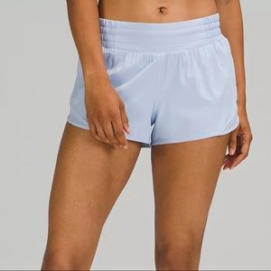 Lululemon Hotty Hot High-Rise Shorts in Blue Linen